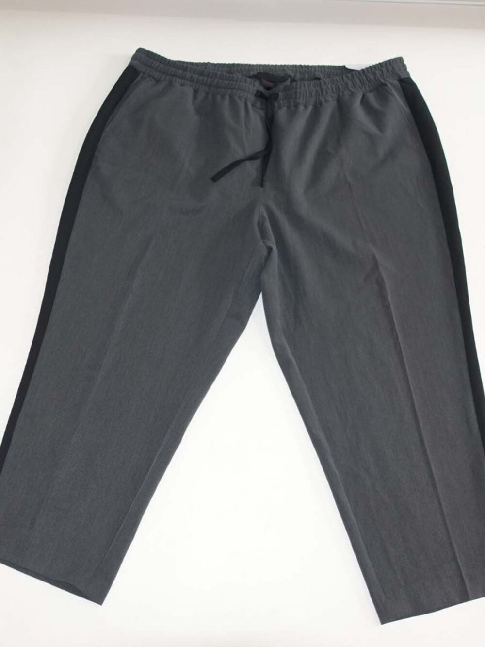 Lane Bryant Women's Perfect Drape Pull On Ankle Pants Size 26W NWT Gray Black 26